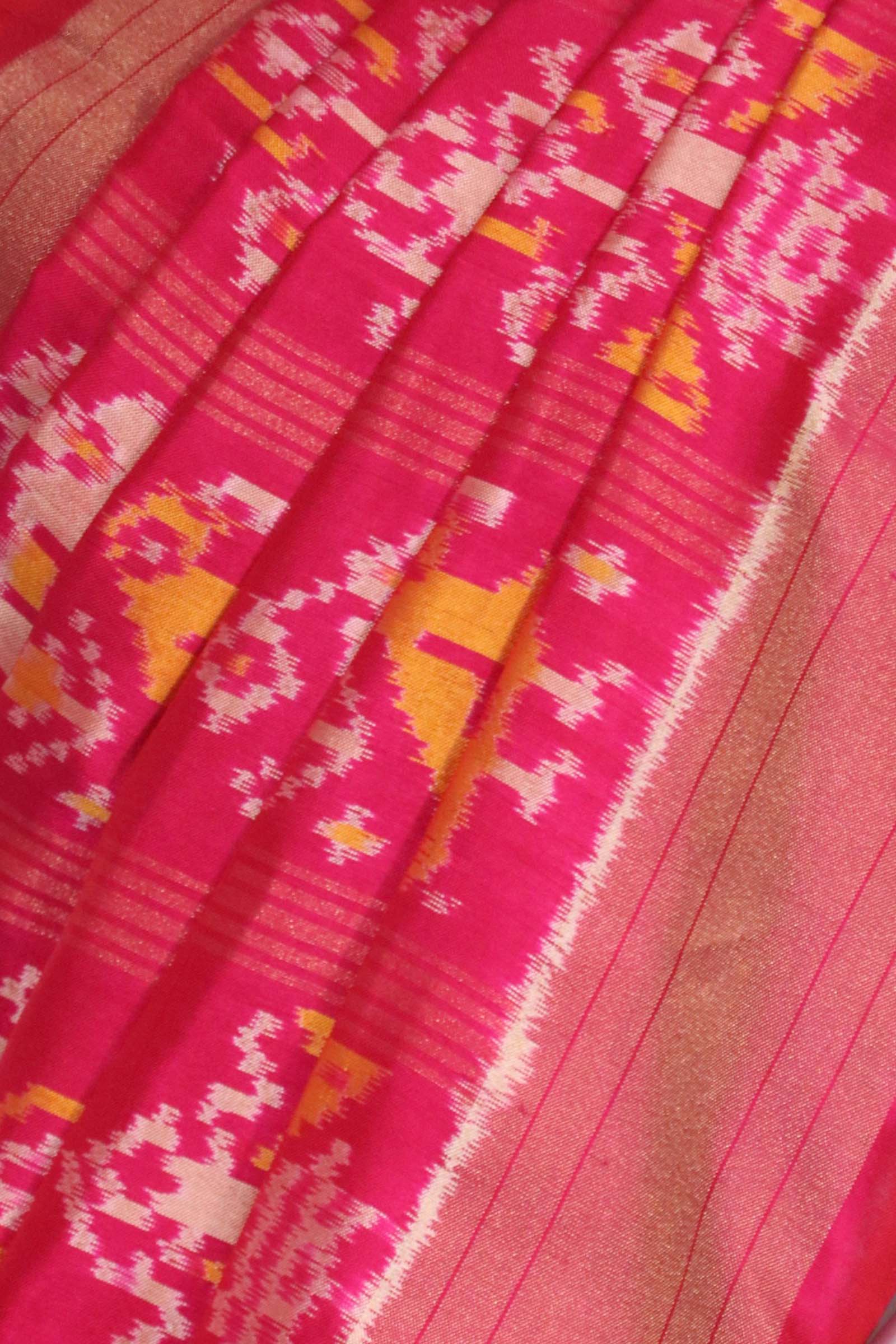 Pure Handloom Patola Ikat Silk Saree AL211727